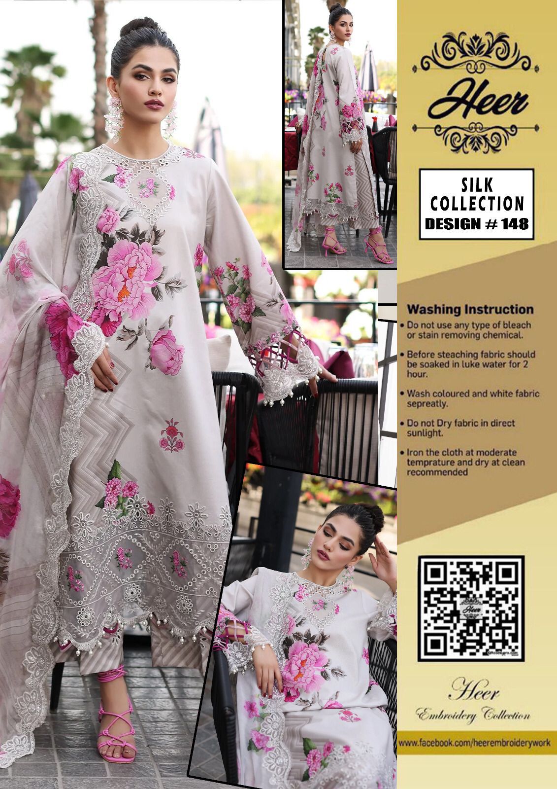 Silk Embroidery Suit