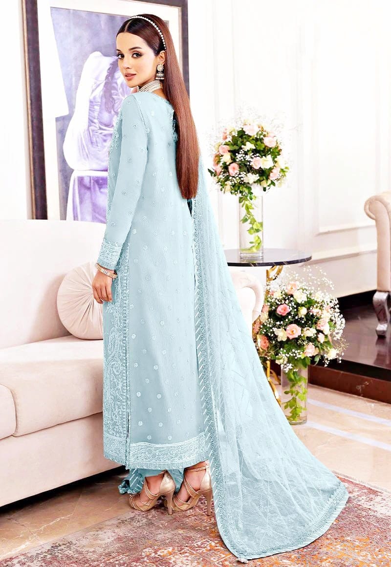Asim Jofa JHILMIL Chiffon Collection – AJJMLC_D20-23 Luxury Embroidered Dress - Image 5