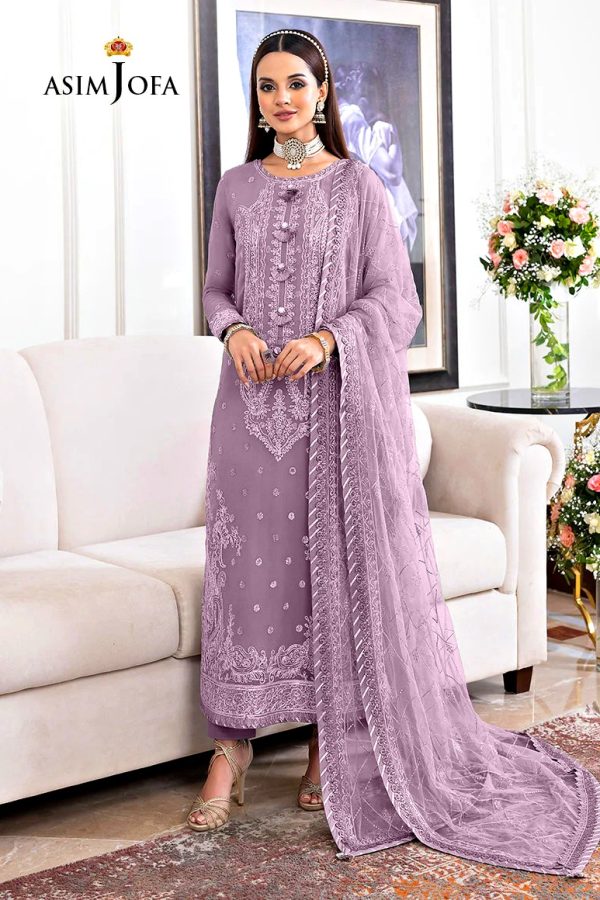 Asim Jofa JHILMIL Chiffon Collection – AJJMLC_D20-23 Luxury Embroidered Dress