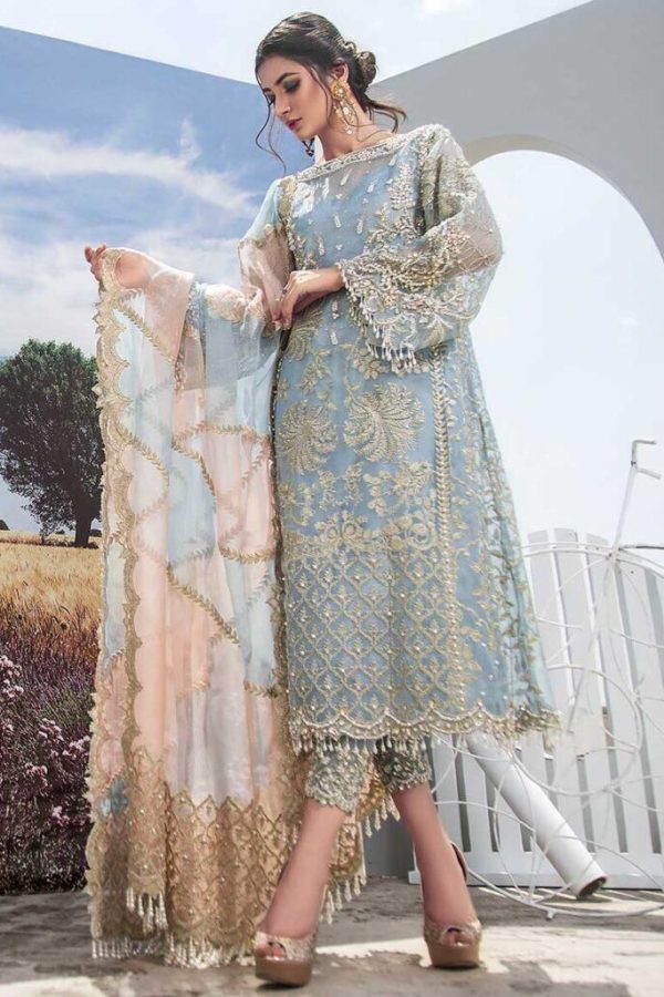 Agha Noor Luxury Organza Dress – Heavy Embroidered with Handwork
