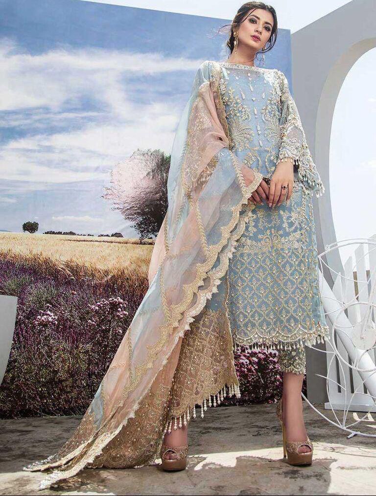 Agha Noor Luxury Organza Dress – Heavy Embroidered with Handwork