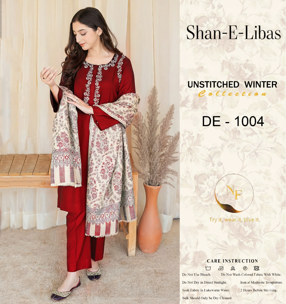 Premium 3PC Embroidered Suits with Pashmina Shawl