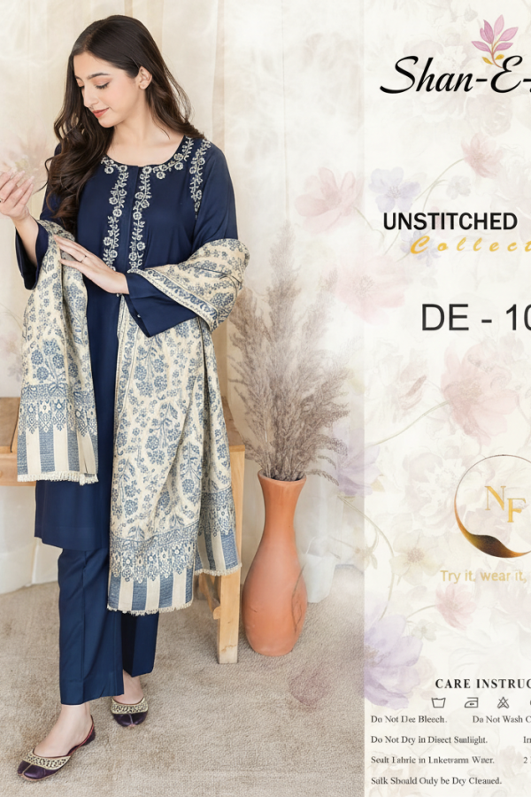 Premium 3PC Embroidered Suits with Pashmina Shawl