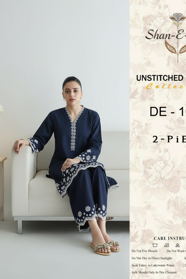 URGE 2PC HEAVY EMBROIDERED SUIT