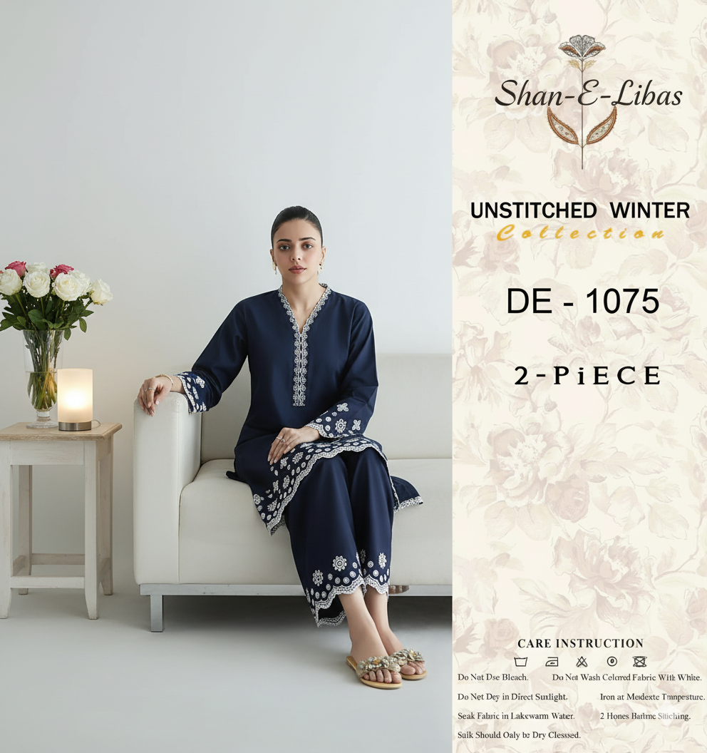 URGE 2PC HEAVY EMBROIDERED SUIT