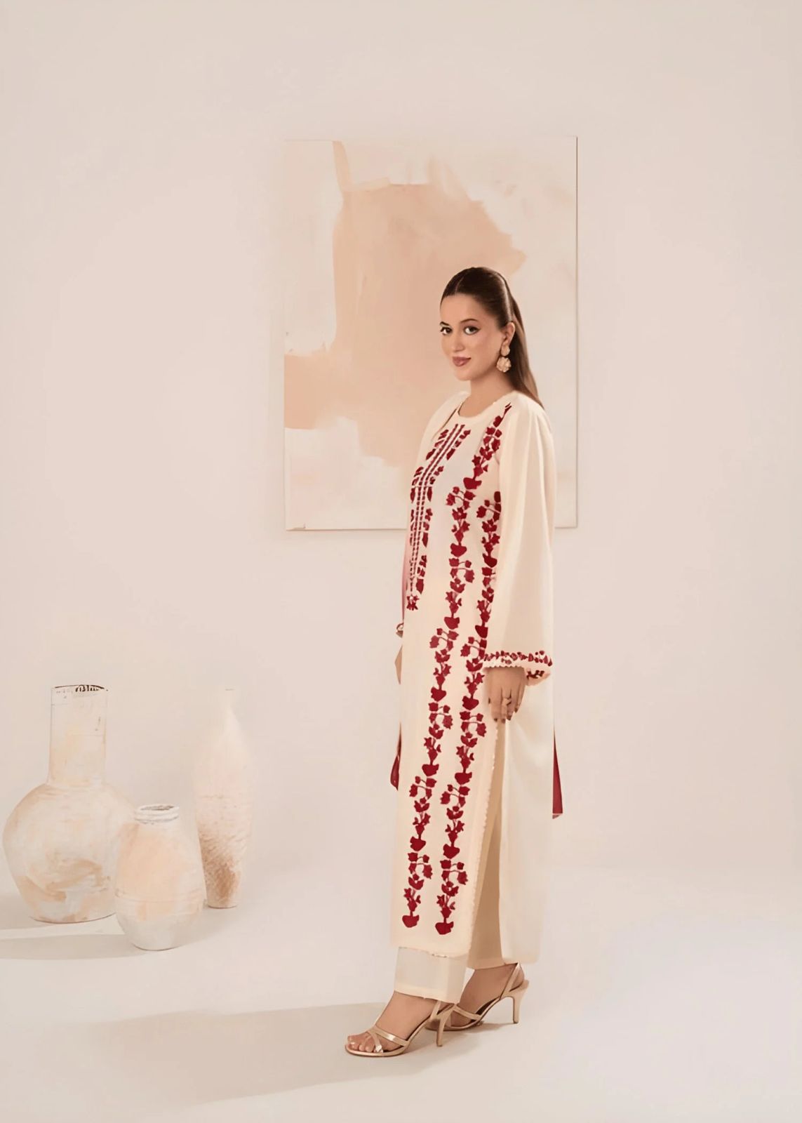 SAPPHIRE PREMIUM AIR-JET DHANAK 3PC EMBROIDERED SUIT - Image 7