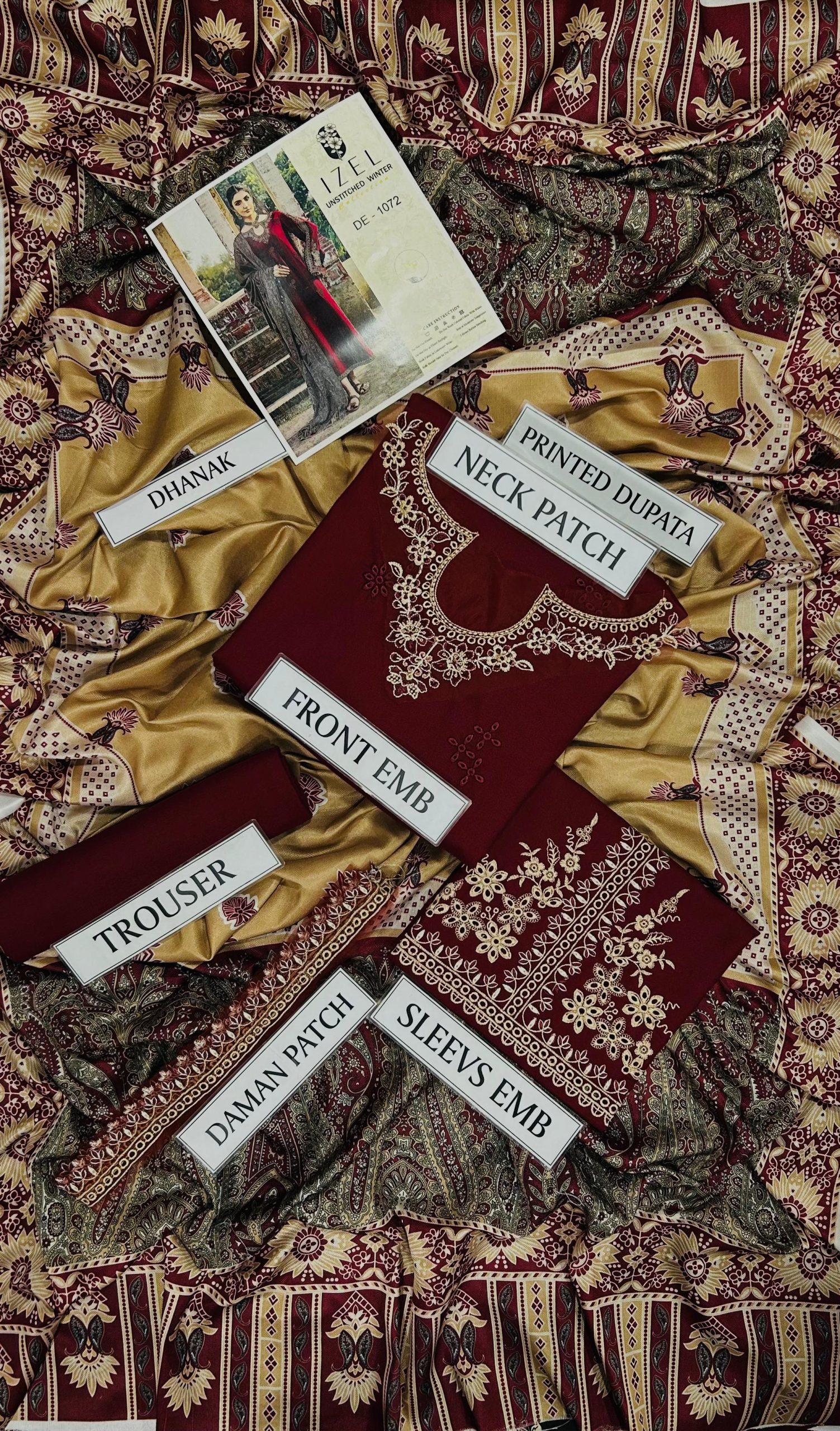 IZEL Winter 2025/26 Collection – Premium 3PC Embroidered Suits with Pashmina Shawl - Image 7