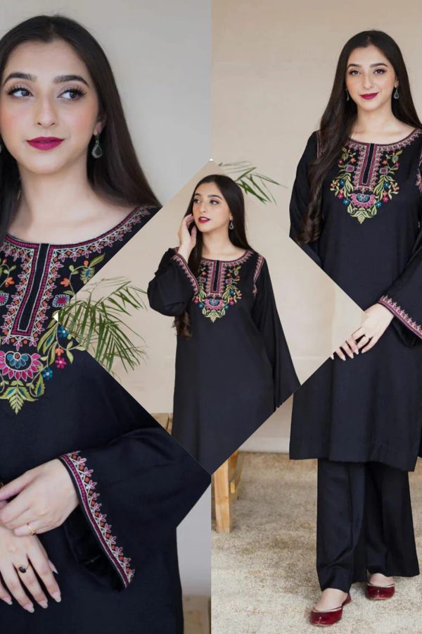 PREMIUM 3PC EMBROIDERED SUITS WITH ASLING'S DHANAK SHAWL