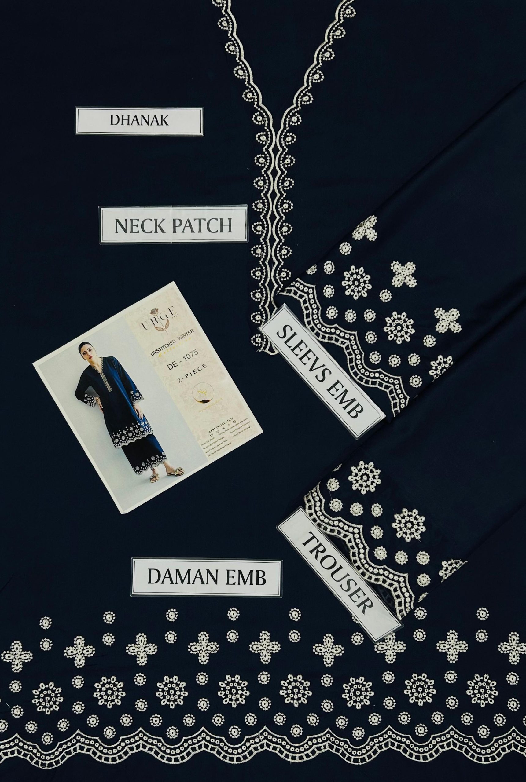 URGE 2PC HEAVY EMBROIDERED SUIT - Image 3