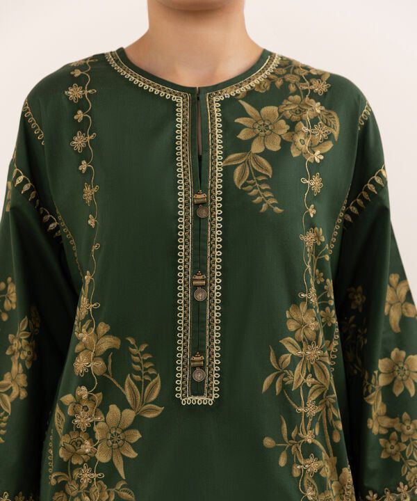 SAPPHIRE GREEN 3PC HEAVY EMBROIDERED SUIT - Image 6