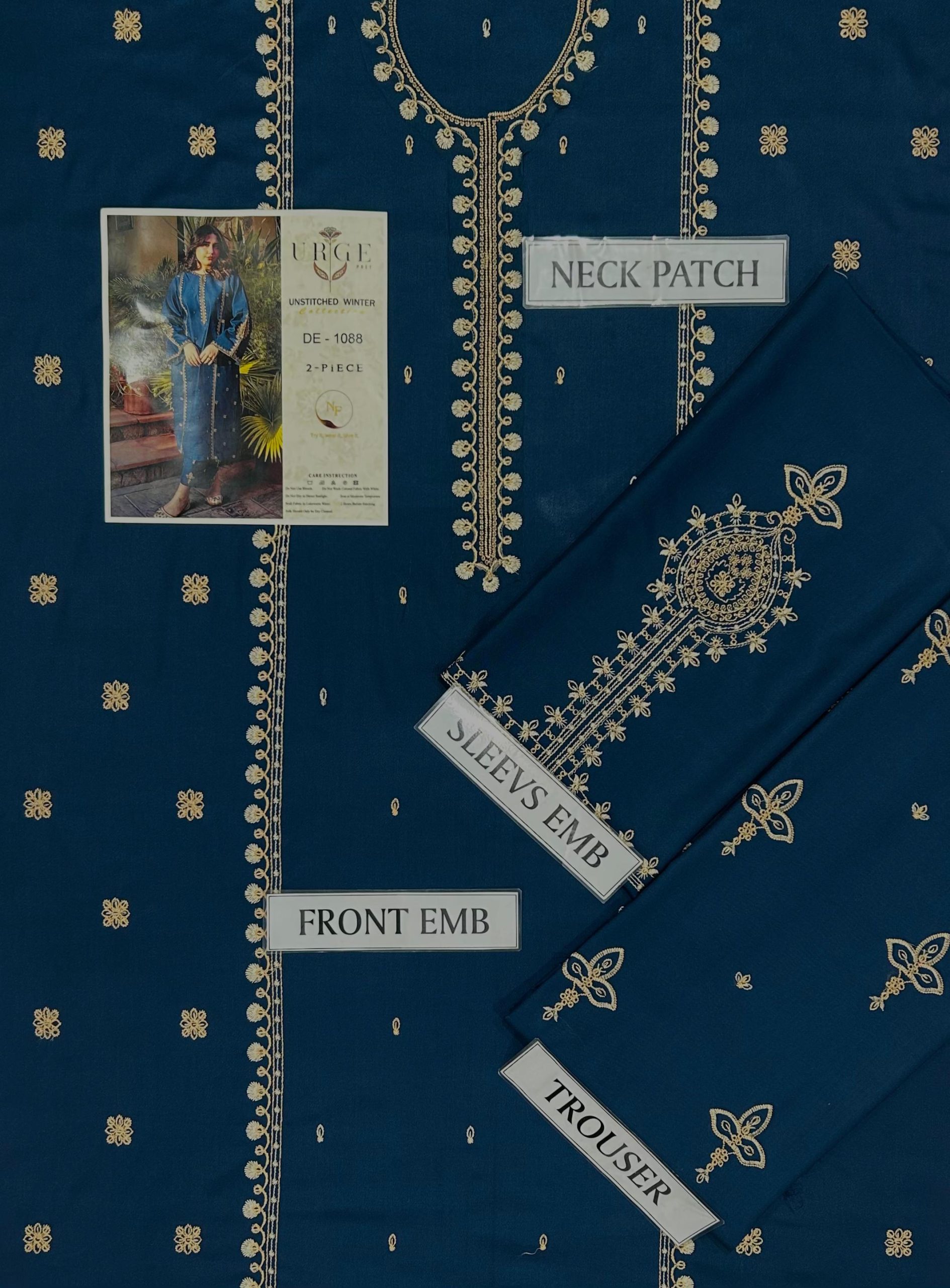 Urge Winter Collection 2025/26 Premium Dhanak 2PC Heavy Embroidered Suits - Image 5