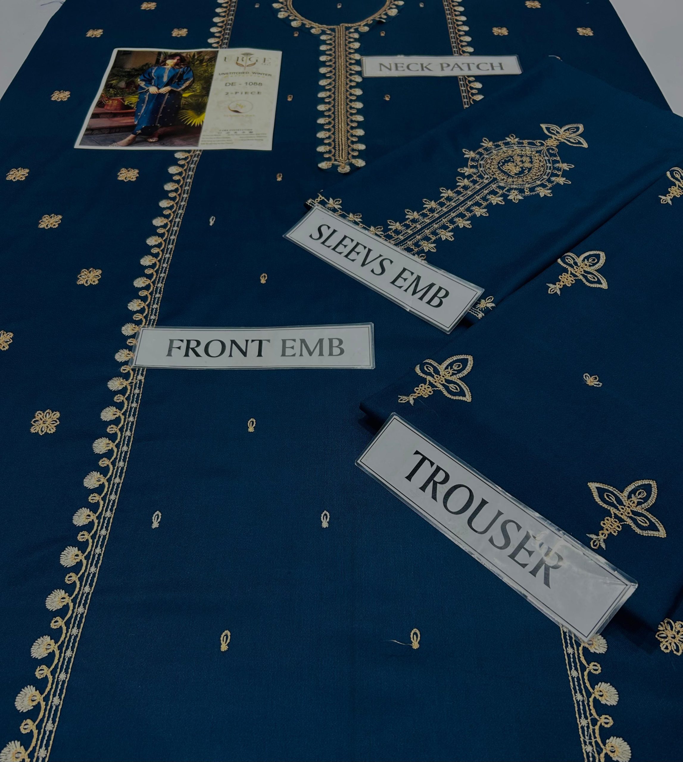 Urge Winter Collection 2025/26 Premium Dhanak 2PC Heavy Embroidered Suits - Image 4