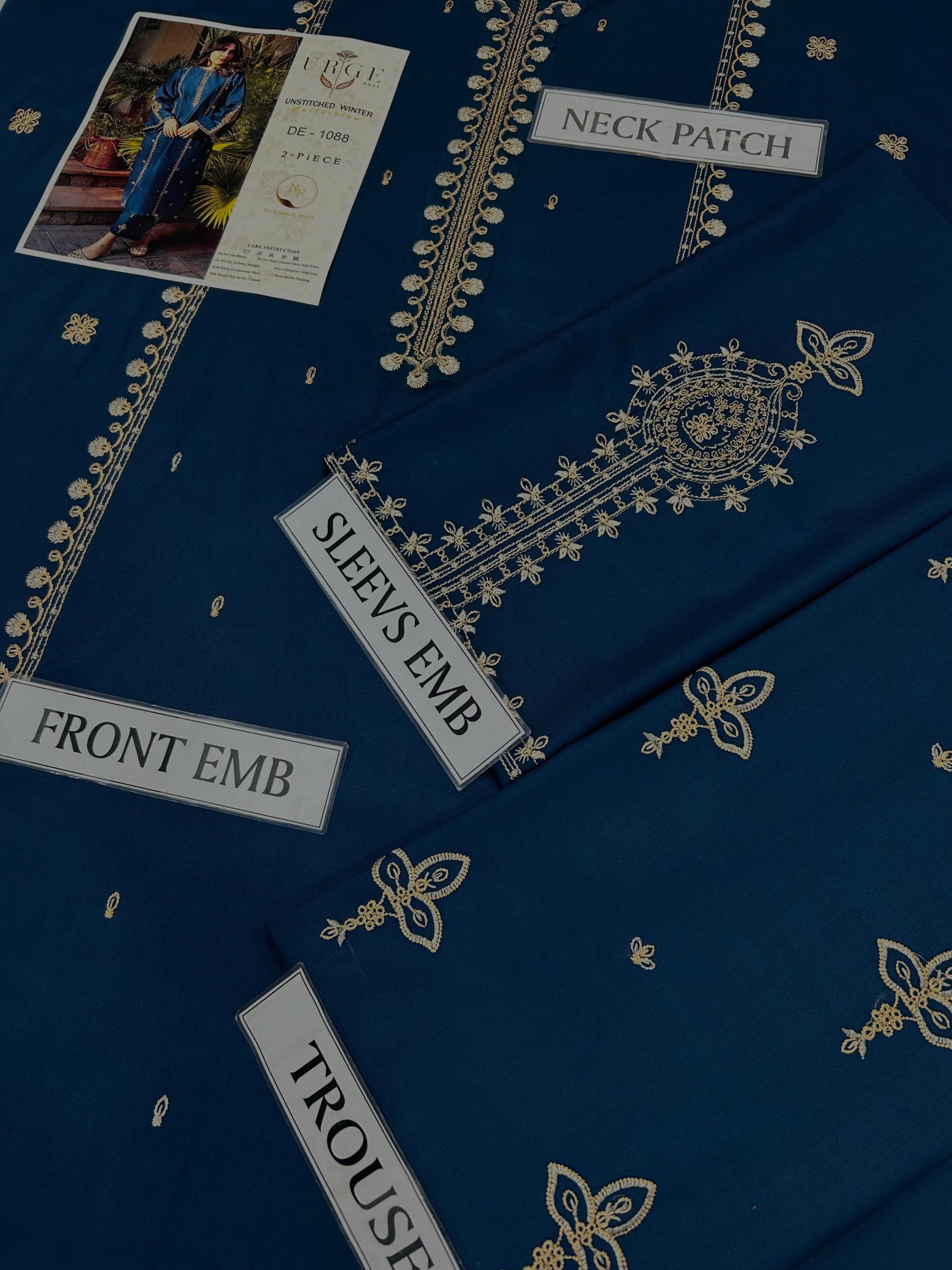 Urge Winter Collection 2025/26 Premium Dhanak 2PC Heavy Embroidered Suits - Image 3