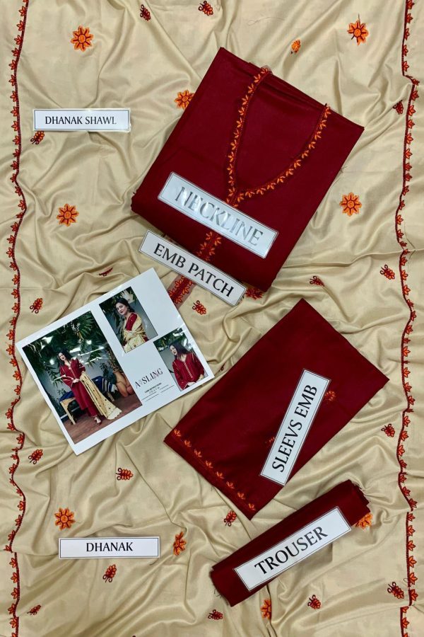 Premium Dhanak 3PC_ Winter Dhanak Collection