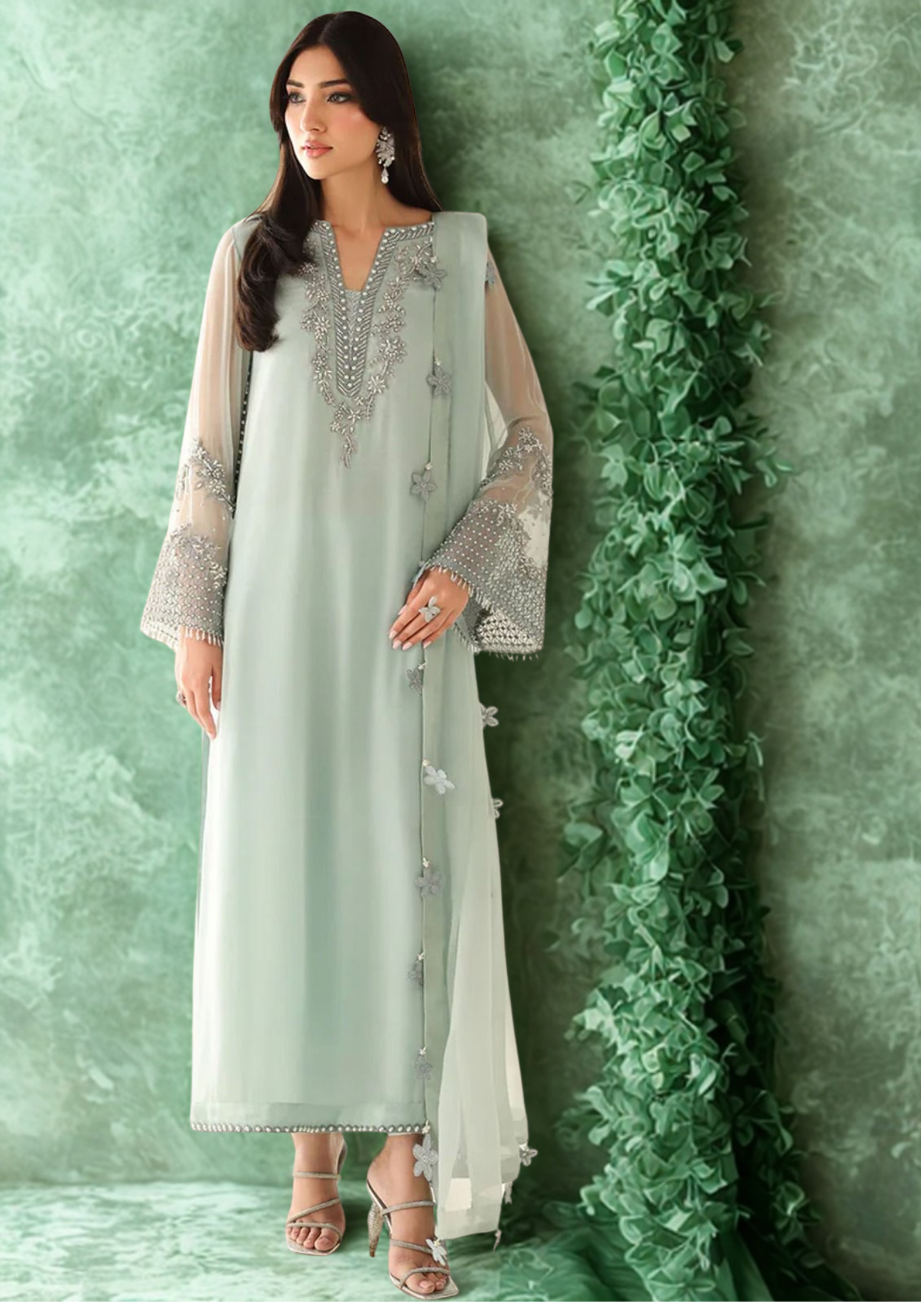 Baroque Luxury Formals PR-1154 – Chiffon & Malai by Al Nisa Embroidery Collection