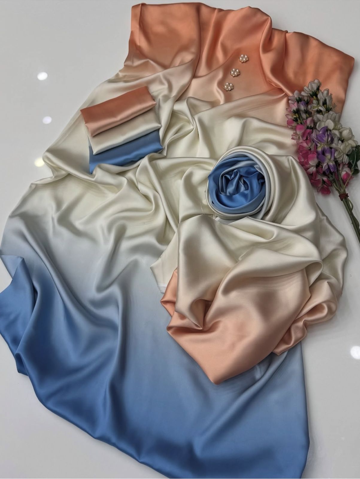 3PC Dress Printed Silk – Complete 3-Piece